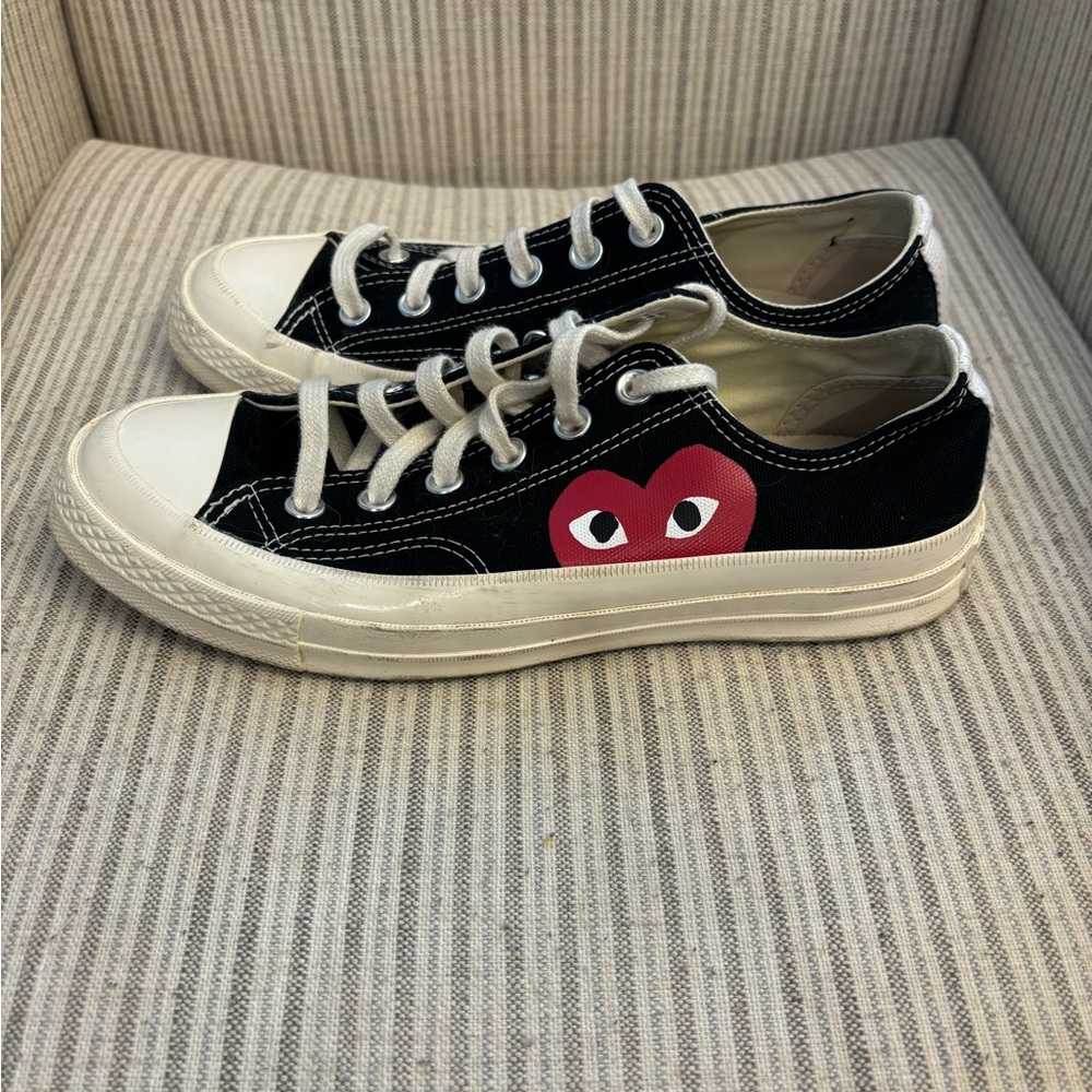 Comme des Garcons PLAY Black and White Sneakers